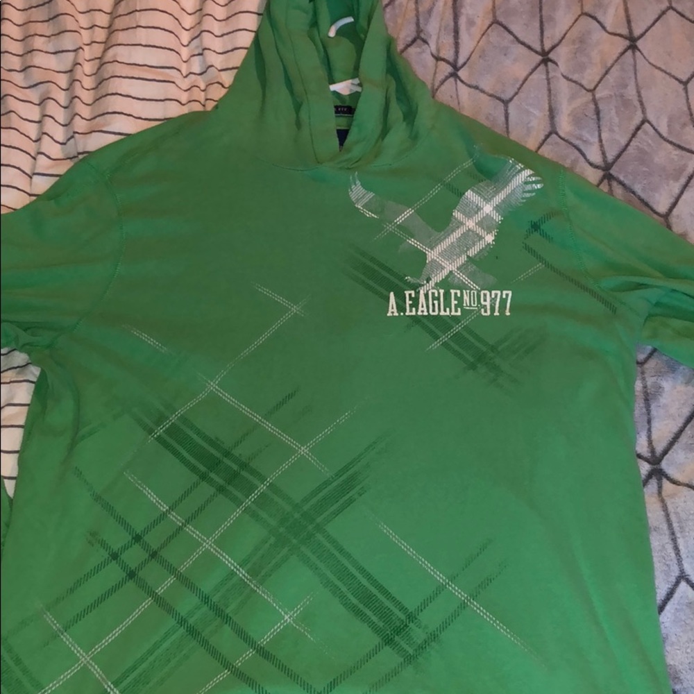 American eagle long sleeve hoodie tee